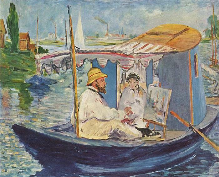 Edouard Manet Claude Monet in seinem Atelier china oil painting image